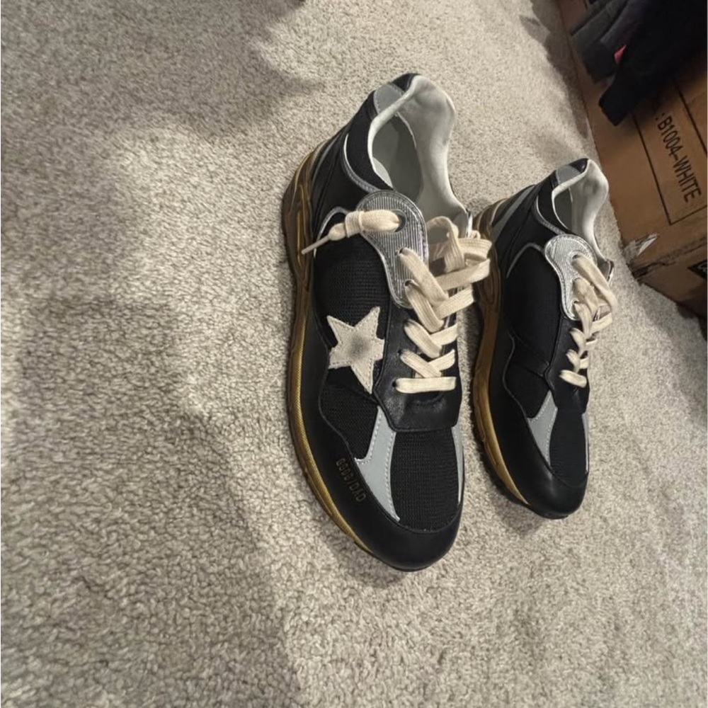 Golden Goose Black and White Athletic Shoes